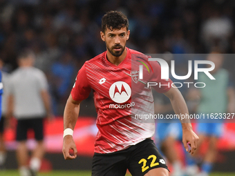 Pablo Mari of AC Monza warms up before the Serie A match between SSC Napoli and AC Monza at Stadio Diego Armando Maradona Naples Italy on 29...