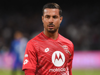 Armando Izzo of AC Monza warms up before the Serie A match between SSC Napoli and AC Monza at Stadio Diego Armando Maradona Naples Italy on...