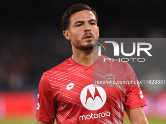 Andrea Carboni of AC Monza during the Serie A match between SSC Napoli and AC Monza at Stadio Diego Armando Maradona Naples Italy on 29 Sept...