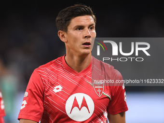 Matteo Pessina of AC Monza warms up before the Serie A match between SSC Napoli and AC Monza at Stadio Diego Armando Maradona Naples Italy o...