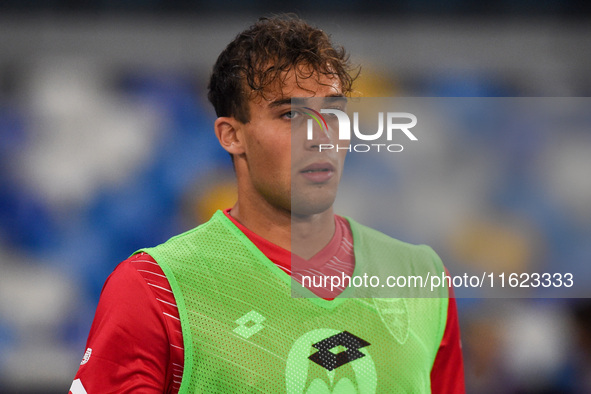 Andrea Mazza of AC Monza during the Serie A match between SSC Napoli and AC Monza at Stadio Diego Armando Maradona Naples Italy on 29 Septem...