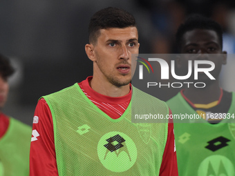 Mirko Maric of AC Monza during the Serie A match between SSC Napoli and AC Monza at Stadio Diego Armando Maradona Naples Italy on 29 Septemb...