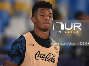 David Neres of SSC Napoli during the Serie A match between SSC Napoli and AC Monza at Stadio Diego Armando Maradona Naples Italy on 29 Septe...