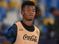 David Neres of SSC Napoli during the Serie A match between SSC Napoli and AC Monza at Stadio Diego Armando Maradona Naples Italy on 29 Septe...