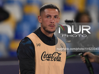 Pasquale Mazzocchi of SSC Napoli during the Serie A match between SSC Napoli and AC Monza at Stadio Diego Armando Maradona Naples Italy on 2...