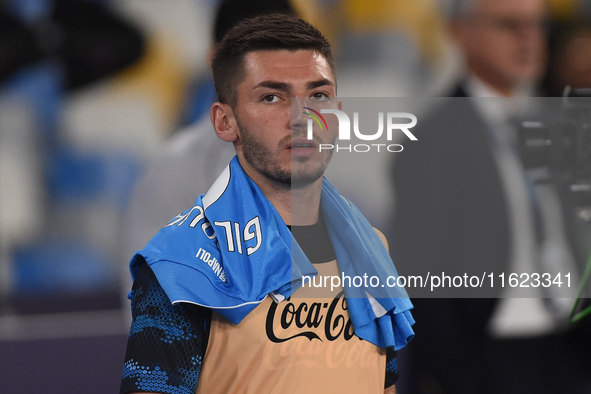 Billy Gilmour of SSC Napoli during the Serie A match between SSC Napoli and AC Monza at Stadio Diego Armando Maradona Naples Italy on 29 Sep...