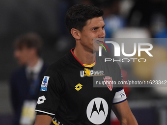 Matteo Pessina of AC Monza during the Serie A match between SSC Napoli and AC Monza at Stadio Diego Armando Maradona Naples Italy on 29 Sept...