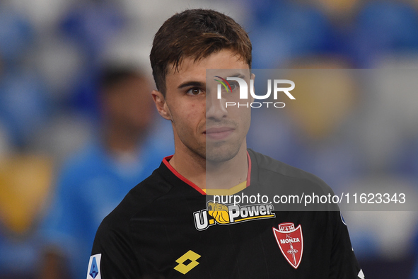 Alessandro Bianco of AC Monza during the Serie A match between SSC Napoli and AC Monza at Stadio Diego Armando Maradona Naples Italy on 29 S...