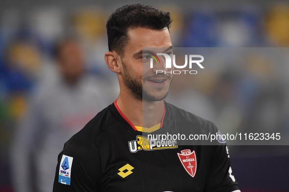 Pedro Pereira of AC Monza during the Serie A match between SSC Napoli and AC Monza at Stadio Diego Armando Maradona Naples Italy on 29 Septe...