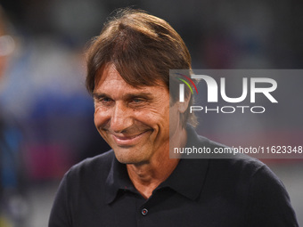 Antonio Conte Head Coach of SSC Napoli during the Serie A match between SSC Napoli and AC Monza at Stadio Diego Armando Maradona Naples Ital...