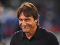 Antonio Conte Head Coach of SSC Napoli during the Serie A match between SSC Napoli and AC Monza at Stadio Diego Armando Maradona Naples Ital...