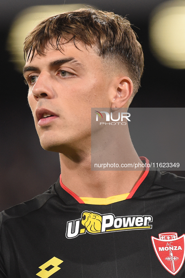 Daniel Maldini of AC Monza during the Serie A match between SSC Napoli and AC Monza at Stadio Diego Armando Maradona Naples Italy on 29 Sept...