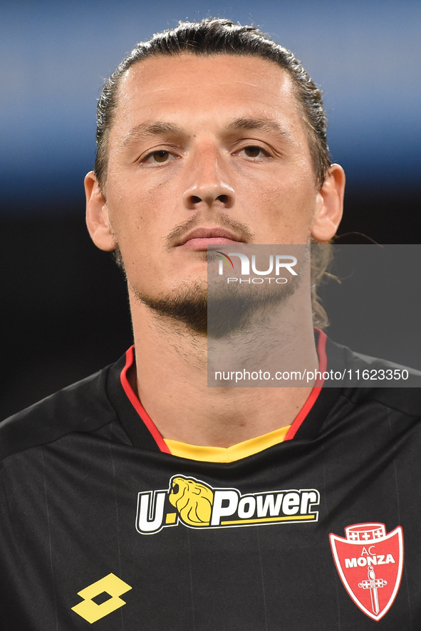 Milan Djuric of AC Monza during the Serie A match between SSC Napoli and AC Monza at Stadio Diego Armando Maradona Naples Italy on 29 Septem...