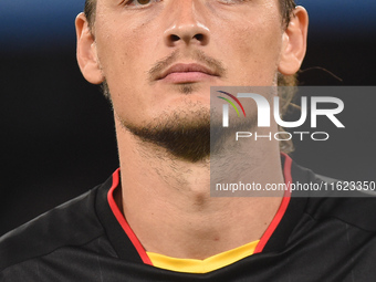 Milan Djuric of AC Monza during the Serie A match between SSC Napoli and AC Monza at Stadio Diego Armando Maradona Naples Italy on 29 Septem...