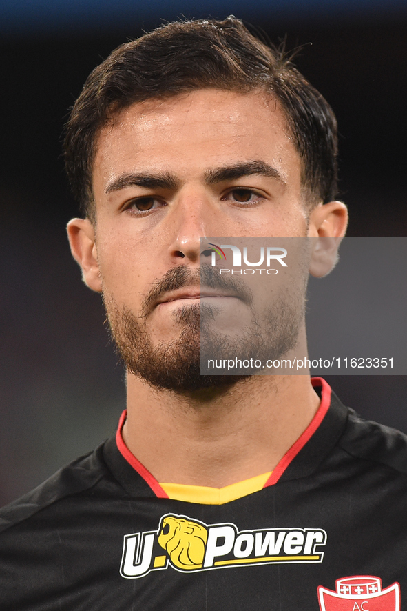 Andrea Carboni of AC Monza during the Serie A match between SSC Napoli and AC Monza at Stadio Diego Armando Maradona Naples Italy on 29 Sept...