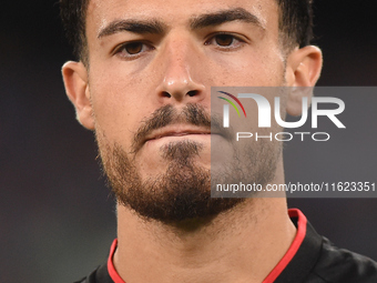 Andrea Carboni of AC Monza during the Serie A match between SSC Napoli and AC Monza at Stadio Diego Armando Maradona Naples Italy on 29 Sept...