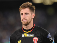 Georgios Kyriakopoulos of AC Monza during the Serie A match between SSC Napoli and AC Monza at Stadio Diego Armando Maradona Naples Italy on...