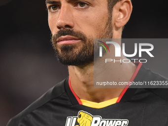 Pablo Mari of AC Monza during the Serie A match between SSC Napoli and AC Monza at Stadio Diego Armando Maradona Naples Italy on 29 Septembe...