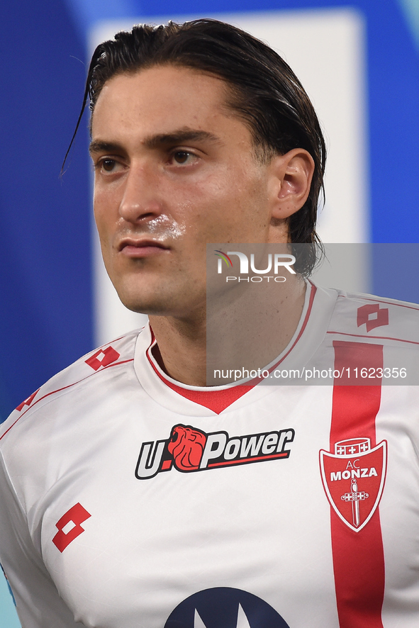 Stefano Turati of AC Monza during the Serie A match between SSC Napoli and AC Monza at Stadio Diego Armando Maradona Naples Italy on 29 Sept...