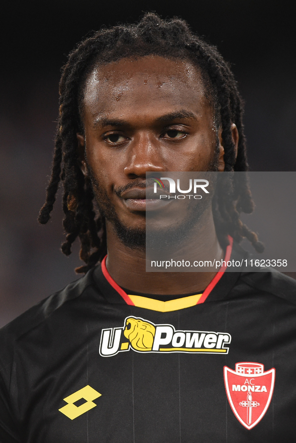 Warren Bondo of AC Monza during the Serie A match between SSC Napoli and AC Monza at Stadio Diego Armando Maradona Naples Italy on 29 Septem...