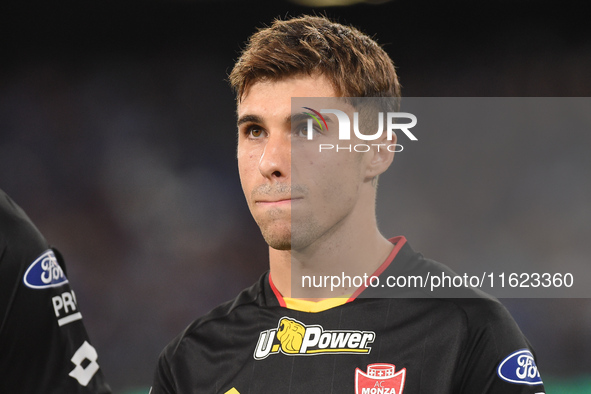 Alessandro Bianco of AC Monza during the Serie A match between SSC Napoli and AC Monza at Stadio Diego Armando Maradona Naples Italy on 29 S...