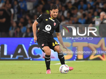 Andrea Carboni of AC Monza during the Serie A match between SSC Napoli and AC Monza at Stadio Diego Armando Maradona Naples Italy on 29 Sept...