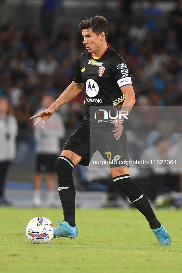 Matteo Pessina of AC Monza during the Serie A match between SSC Napoli and AC Monza at Stadio Diego Armando Maradona Naples Italy on 29 Sept...