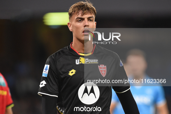 Daniel Maldini of AC Monza during the Serie A match between SSC Napoli and AC Monza at Stadio Diego Armando Maradona Naples Italy on 29 Sept...