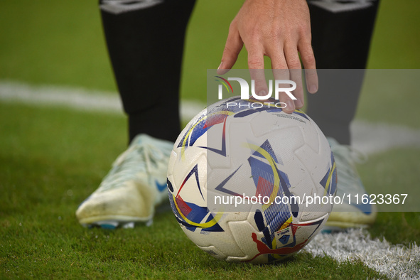 Close Up of Serie A Match Ball during the Serie A match between SSC Napoli and AC Monza at Stadio Diego Armando Maradona Naples Italy on 29...