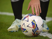 Close Up of Serie A Match Ball during the Serie A match between SSC Napoli and AC Monza at Stadio Diego Armando Maradona Naples Italy on 29...