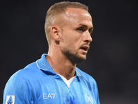 Stanislav Lobotka of SSC Napoli during the Serie A match between SSC Napoli and AC Monza at Stadio Diego Armando Maradona Naples Italy on 29...