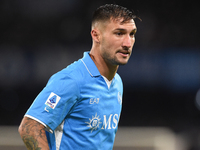 Matteo Politano of SSC Napoli during the Serie A match between SSC Napoli and AC Monza at Stadio Diego Armando Maradona Naples Italy on 29 S...