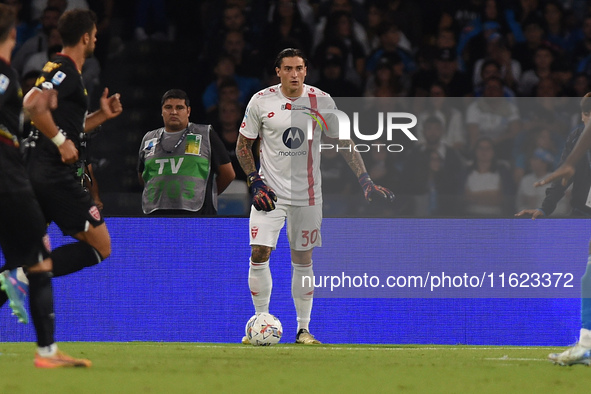 Stefano Turati of AC Monza during the Serie A match between SSC Napoli and AC Monza at Stadio Diego Armando Maradona Naples Italy on 29 Sept...