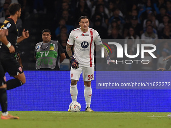 Stefano Turati of AC Monza during the Serie A match between SSC Napoli and AC Monza at Stadio Diego Armando Maradona Naples Italy on 29 Sept...