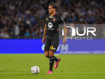 Andrea Carboni of AC Monza during the Serie A match between SSC Napoli and AC Monza at Stadio Diego Armando Maradona Naples Italy on 29 Sept...