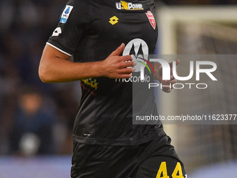 Andrea Carboni of AC Monza during the Serie A match between SSC Napoli and AC Monza at Stadio Diego Armando Maradona Naples Italy on 29 Sept...