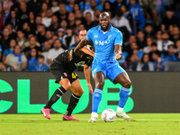 Romelu Lukaku of SSC Napoli during the Serie A match between SSC Napoli and AC Monza at Stadio Diego Armando Maradona Naples Italy on 29 Sep...