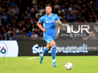 Amir Rrahmani of SSC Napoli during the Serie A match between SSC Napoli and AC Monza at Stadio Diego Armando Maradona Naples Italy on 29 Sep...