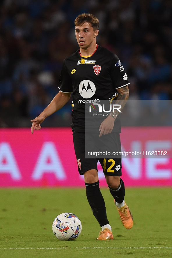 Alessandro Bianco of AC Monza during the Serie A match between SSC Napoli and AC Monza at Stadio Diego Armando Maradona Naples Italy on 29 S...