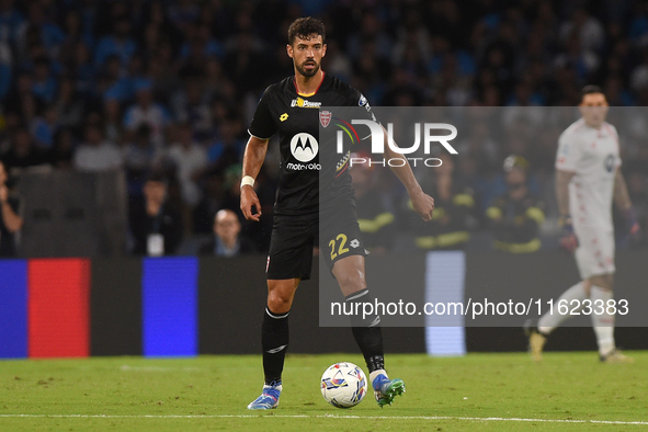 Pablo Mari of AC Monza during the Serie A match between SSC Napoli and AC Monza at Stadio Diego Armando Maradona Naples Italy on 29 Septembe...