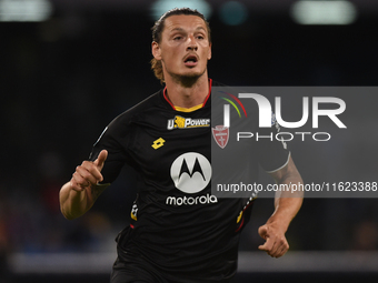 Milan Djuric of AC Monza during the Serie A match between SSC Napoli and AC Monza at Stadio Diego Armando Maradona Naples Italy on 29 Septem...