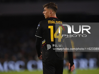 Daniel Maldini of AC Monza during the Serie A match between SSC Napoli and AC Monza at Stadio Diego Armando Maradona Naples Italy on 29 Sept...