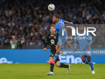 Matteo Politano of SSC Napoli during the Serie A match between SSC Napoli and AC Monza at Stadio Diego Armando Maradona Naples Italy on 29 S...