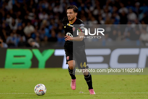 Andrea Carboni of AC Monza during the Serie A match between SSC Napoli and AC Monza at Stadio Diego Armando Maradona Naples Italy on 29 Sept...