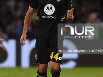 Andrea Carboni of AC Monza during the Serie A match between SSC Napoli and AC Monza at Stadio Diego Armando Maradona Naples Italy on 29 Sept...