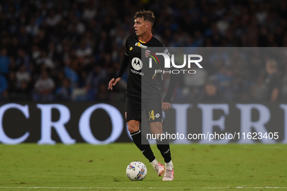 Daniel Maldini of AC Monza during the Serie A match between SSC Napoli and AC Monza at Stadio Diego Armando Maradona Naples Italy on 29 Sept...