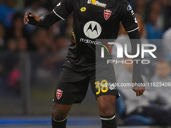 Warren Bondo of AC Monza during the Serie A match between SSC Napoli and AC Monza at Stadio Diego Armando Maradona Naples Italy on 29 Septem...