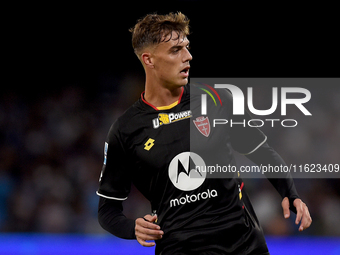 Daniel Maldini of AC Monza during the Serie A match between SSC Napoli and AC Monza at Stadio Diego Armando Maradona Naples Italy on 29 Sept...