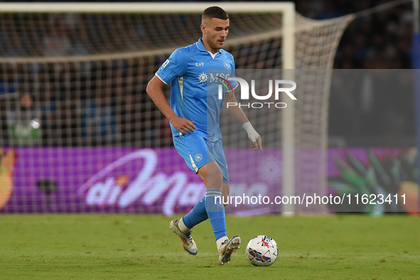 Alessandro Buongiorno of SSC Napoli during the Serie A match between SSC Napoli and AC Monza at Stadio Diego Armando Maradona Naples Italy o...