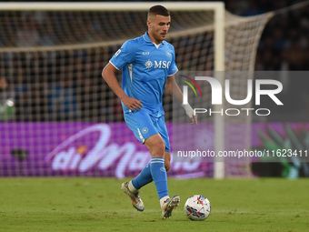 Alessandro Buongiorno of SSC Napoli during the Serie A match between SSC Napoli and AC Monza at Stadio Diego Armando Maradona Naples Italy o...